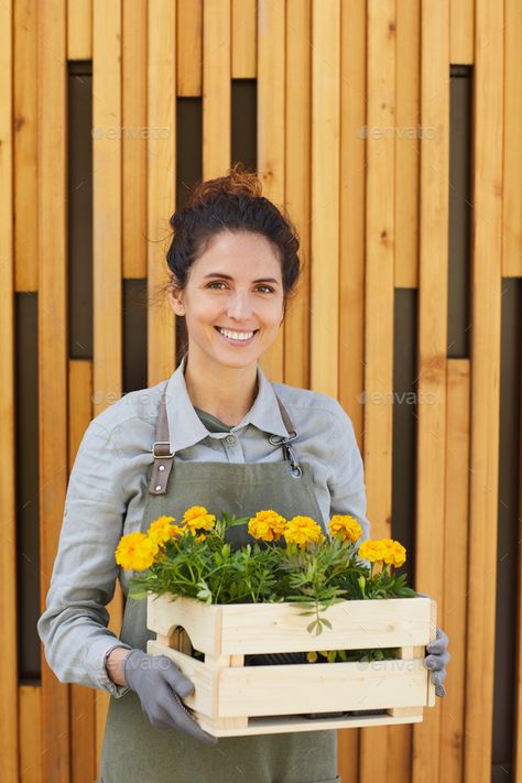 Holding A Box Reference, Hand Holding Box Reference, Holding Box Pose, Florist Pose Reference, Holding Box Reference Drawing, Female Gardener, Holding Box Reference, Holding Box Pose Reference, Gardener Pose Reference