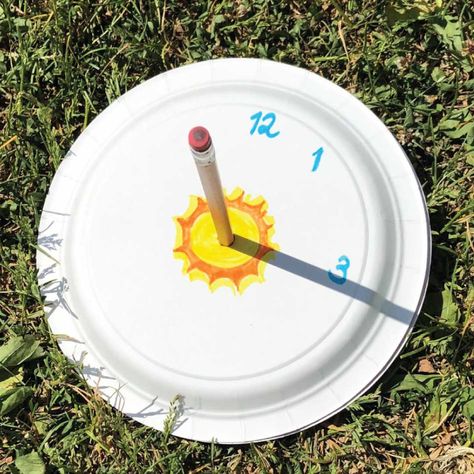 Make a Sundial Diy Sundial For Kids, Sun Dial For Kids, Diy Sun Dial, Sundial Craft, Sundial Diy, Diy Sundial, Make A Sundial, Benjamin Banneker, Solar Panel Lights