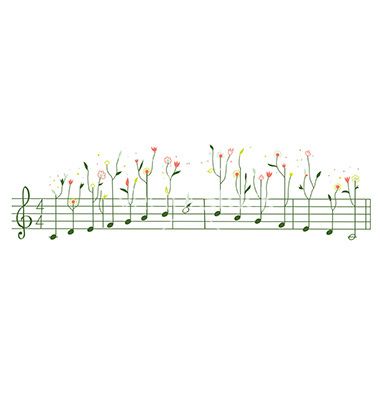 Music Flowers Drawing, Music And Flowers, Musical Illustration, Music Sheet Art, Music Illustration Artworks, Music Drawing, Music Graphics, Music Flower, Sheet Music Art