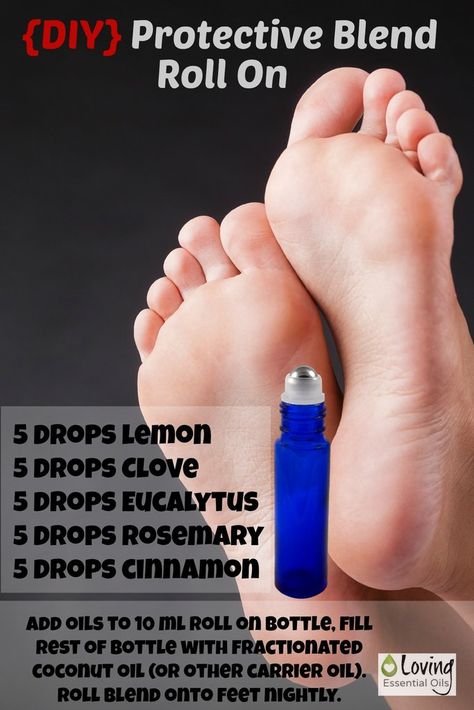 Applying essential oils on feet is an excellent method to reap EO benefits. The bottoms of our feet have large pores so the essential oil molecules are able to get absorbed very quickly. Try our DIY protective blend recipe, it is perfect for feet application every night. Roller Bottle Blends, Essential Oil Roller Balls, Essential Oil Remedy, Oil Remedies, Essential Oil Roller Bottle, Diy Oils, Essential Oil Roller, Young Living Oils, Oil Diffuser Blends