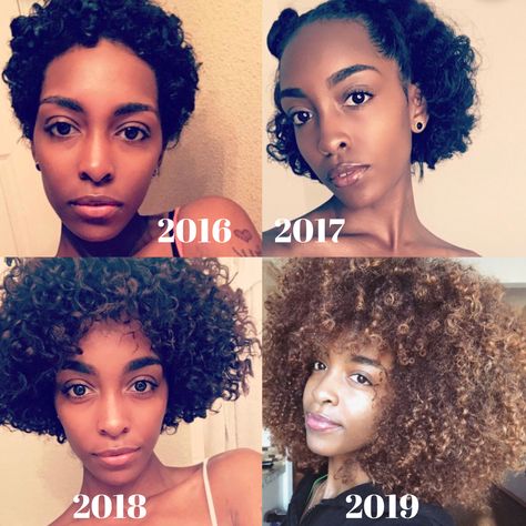 This is my natural hair growth over the past few years. Now my hair is even longer than the last picture. Want to know my natural hair growth tips. Click the link. Thank you ❤️ Natural Hair Growth Pictures, Big Chop Growth, Natural Hair Journey Before And After, 6 Month Natural Hair Growth, Natural Hair Growth Journey Pictures, 1 Year Natural Hair Growth, How To Grow Type 4 Hair Fast, How Long Hair Grow In A Month, Grow Hair Long And Fast Black Women