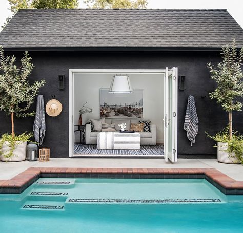 This Increasingly Popular Backyard Reno Is Less Messy Than Installing a Pool Pool And Patio, Vinyl Wood Flooring, Living Pool, Pool Cabana, Backyard Renovations, Backyard Shed, Small Pool, Built In Desk, In Ground Pools