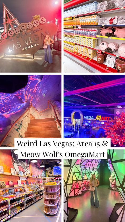 Mega Mart Las Vegas, Area15 Las Vegas, Area 15, Vegas Shopping, Meow Wolf Omega Mart, Meow Wolf Las Vegas, Omega Mart Las Vegas, Area 15 Las Vegas, Las Vegas Activities