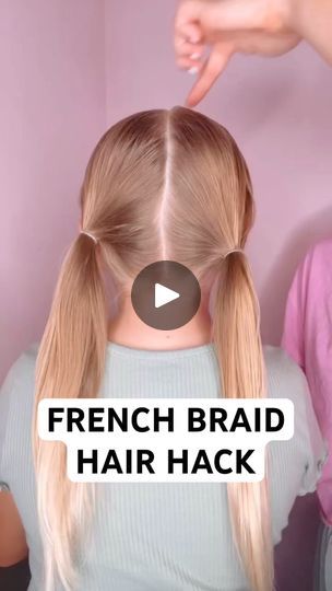 Christmas Hairstyles For Girls Easy, Braids For Gymnastics, Self French Braid, How To Make French Braids, Faux French Braid Pigtails, Cute Pony Hairstyles, How To Do A French Braid, Easy Picture Day Hairstyles, Victoria Hairstyles