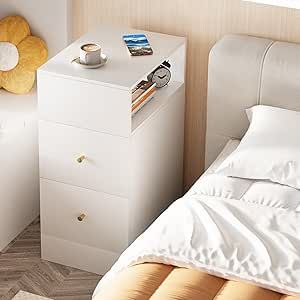 White nightstand decor