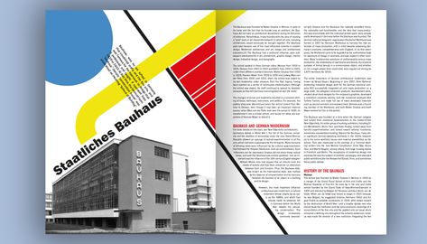 Check out this @Behance project: "Bauhaus magazine layout - School project" https://www.behance.net/gallery/45551017/Bauhaus-magazine-layout-School-project Bauhaus Magazine, Bauhaus Graphic Design, Indesign Layout, Minimalist Poster Design, 잡지 레이아웃, Page Layout Design, Architecture Concept Diagram, Booklet Design, Magazine Layout Design