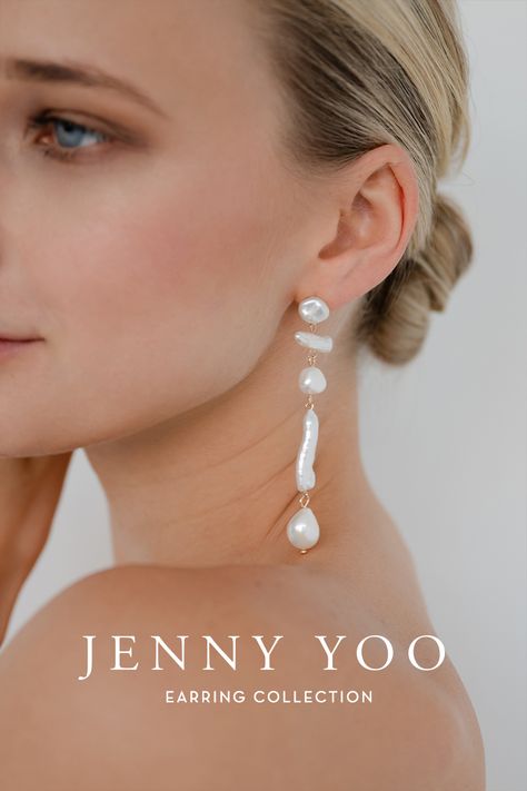 Pearl drop earrings wedding