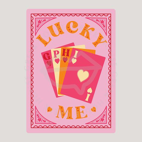 Lucky Me Print, Gamma Phi Beta Painting, Gamma Phi Beta Canvas Paintings, Pi Beta Phi Canvas Painting, Pi Phi Canvas Paintings, Alpha Phi Canvas Painting, Gphi Canvas Paintings, Big Little Paintings Sorority, Big Little Room Decorations Sorority