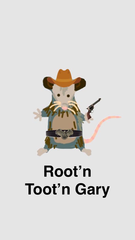 Possum With Cowboy Hat, Cowboy Possum Tattoo, Possum Doodle, Possum Cowboy, Cowboy Possum, Possum Tattoo, Opossum Tattoo, Earth Colour Palette, Drawing Ideas Inspiration