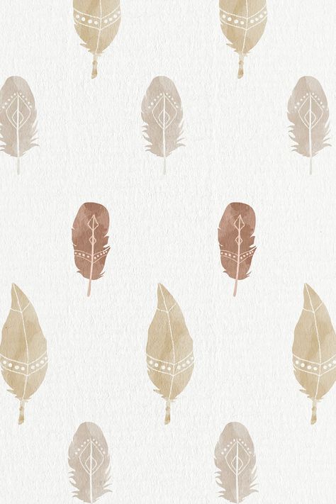 Bohemian Background, Feather Watercolor, Feather Background, Feather Vector, Watercolor Vector, Feather Wallpaper, Wallpaper Iphone Boho, Seamless Wallpaper, Animal Print Wallpaper