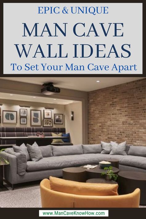 Check out these epic man cave wall ideas if you want your cave to be set apart from the rest. SEE PINS BELOW FOR PRODUCTS & visit website for more. // man cave wall ideas #mancavewalldecor #mancavewallideas #affiliate #mancavewallcolors #mancavewalldecorideas #mancavedesignideas #mancavedesigns #mancavedeignsbasement #mancaveideas #mancavesroom #mancavesdiy #smallermancavesmallmancave Man Cave Wall Ideas, Man Cave Paintings, Cave Design, Man Cave Design, Ultimate Man Cave, Man Cave Wall Decor, Cave Wall, Man Cave Wall, Set Apart