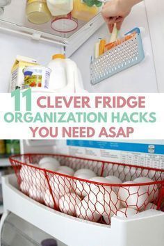 11 GENIUS Freezer & Refrigerator Organization Tips & Hacks Fridge Organization Hacks, Door Fridge, Freezer Organization, Fridge French Door, Organizing Hacks, Organisation Hacks, Refrigerator Organization, Inside Door, Apartment Organization