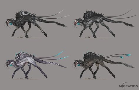 Alien Animals, Legendary Monsters, Beast Creature, Alien Character, Fiction Idea, Cool Monsters, Alien Design, Alien Concept Art, Fantasy Races