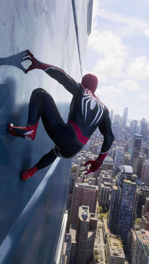 Spiderman 2 Ps5, Spider Verse Miles Morales, Peter Parker Miles Morales, Ps4 Spiderman, Spider Verse Miles, Man Suit, Wallpapers Hd, The City, Spiderman