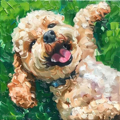 Dog Painting Ideas, Acrylic Dog Painting, Painting Ideas Inspiration, Dog Painting Pop Art, Honey Art, Tutorials Art, Tips For Painting, Dog Portraits Art, Animal Portraits Art