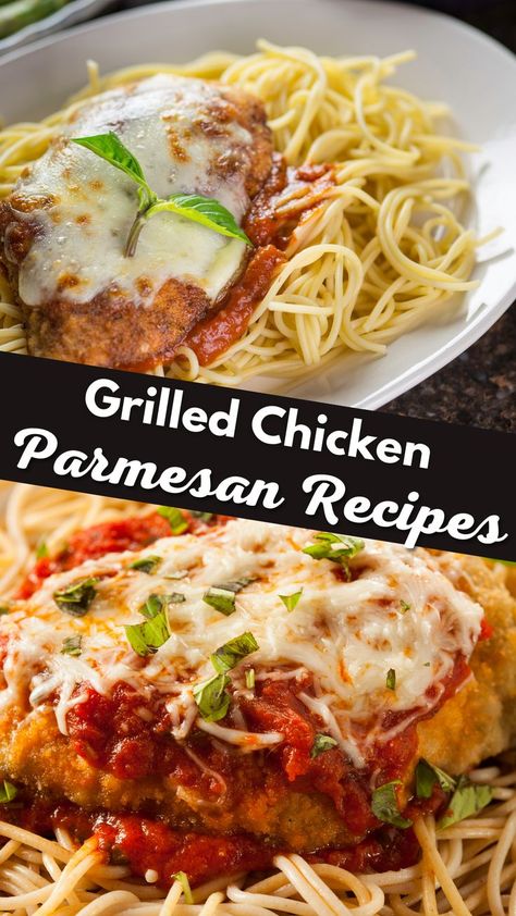 Grilled Chicken Parmesan Recipe Grilled Chicken Parmesan Recipe, Chicken Marinara Pasta, Crispy Breaded Chicken, Grilled Chicken Parmesan, Chicken Parmesan Recipe Easy, Chicken Marinara, Chicken Parmesan Recipe, Easy Chicken Parmesan, Easy Grilled Chicken