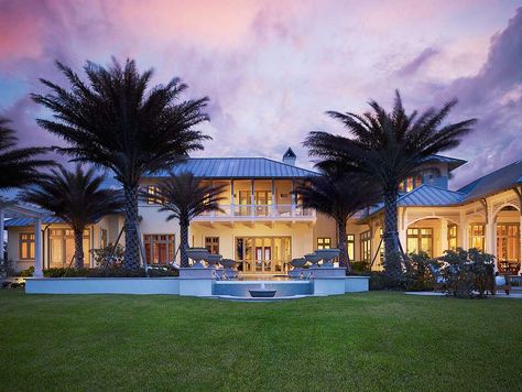 20 Spectacular Tropical Villa Designs To Warm You Up British West Indies Style, West Indies Style, Unique House Plans, Huge Houses, Bali House, Mediterranean House Plans, Beachfront Home, Design Your Own Home, New England Homes