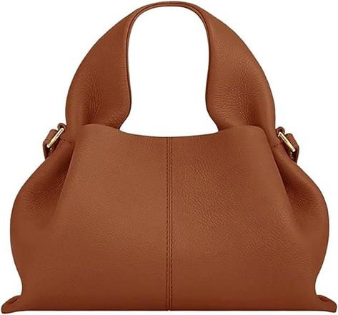 Amazon.com: Medium Size Cloud Portable Shoulder Bag Leather Dumpling Clutch Bag Wallet Detachable Shoulder Strap Hobo bag (Brown) : Clothing, Shoes & Jewelry Trending Purses, Hobo Wallet, Brown Clothing, Handbag Trends, Large Crossbody Bags, Faux Leather Handbag, Hobo Shoulder Bag, Black Clothing, Organic Design