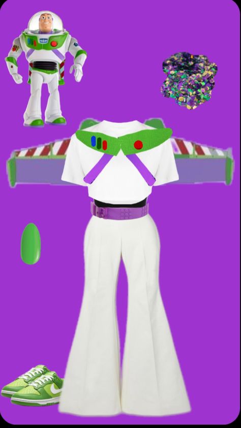 Buzz lightyear Halloween costume Buzz Lightyear Costume Girl, Buzz Toy Story Costume, Buzzlight Year Costume Woman, Cute Buzz Lightyear Costume, Female Buzz Lightyear Costume, Womens Buzz Lightyear Costume, Buzz Lightyear Fantasia, Buzz Costume Women, Buzz Lightyear Costume Women Diy