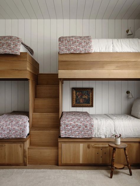 Is This the Year of the Bunk Bed? Some Designers Think So. - The New York Times Built Bunk Beds, Cabin Bunk Beds, Bunk Bed Room, Adult Bunk Beds, Custom Bunk Beds, Bunk Beds Built In, Bed Interior, Built In Bunks, Bunk Rooms