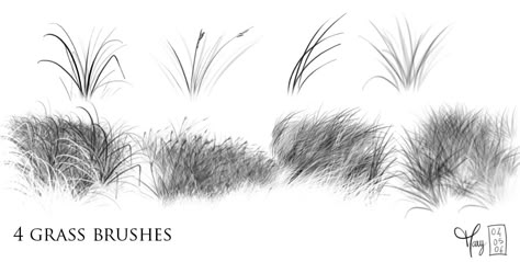 Blades Of Grass Drawing, Grasses Drawing, Grass Sketch, Nature Sketches Pencil, Grass Photoshop, Greek Drawing, Landscape Drawing Tutorial, Grass Drawing, Drawing Scenery