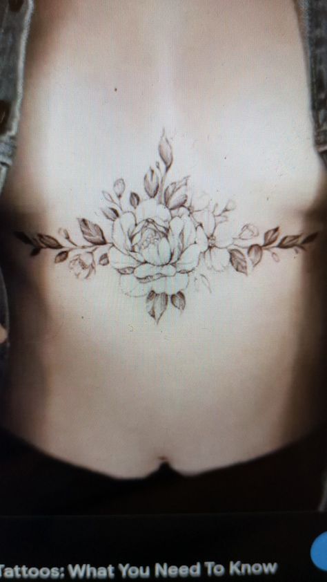 Peony Sternum Tattoo, Sternum Tattoos, Sternum Tattoo, Classy Tattoos, Leaf Tattoos, Maple Leaf Tattoo, Ink Tattoo, Peonies, Tatting