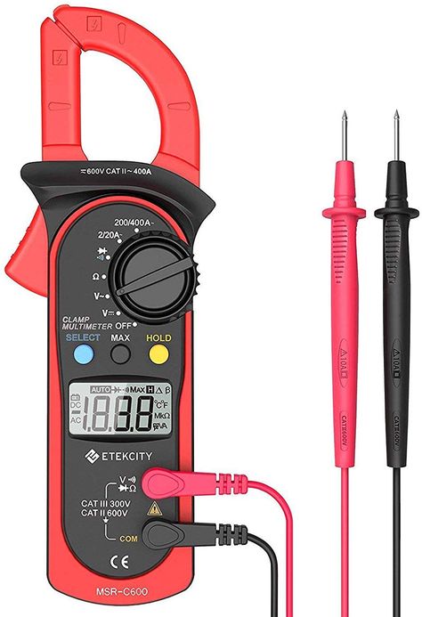 Etekcity Auto-Ranging Clamp Meter, Digital Multimeter with Amp,Volt,Ohm,Diode and Resistance Test: Amazon.ca: Tools & Home Improvement Electricity Logo, Basic Computer Programming, Electrical Tester, Funny Emoji Faces, Digital Multimeter, Electrical Connection, Metal Working Tools, Electronic Engineering, Work Tools