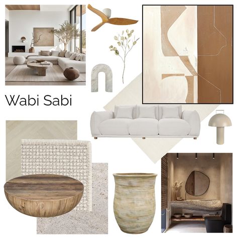 Wabi Sabi Wabi Sabi Moodboard, Wabi Sabi Bedroom, Wabi Sabi Living Room, Shape Painting, Wabi Sabi Interior Design, Wabi Sabi Interior, Sabi Style, Commercial Design Exterior, Wabi Sabi Decor