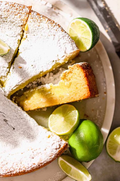 Lime Cake Lemon Butter Cake Recipe, Lemon Desserts Cake, Lime Butter, Sweet Surrender, Flourless Cake, Lime Cake, Gooey Butter Cake, Lime Cheesecake, Butter Cake Recipe