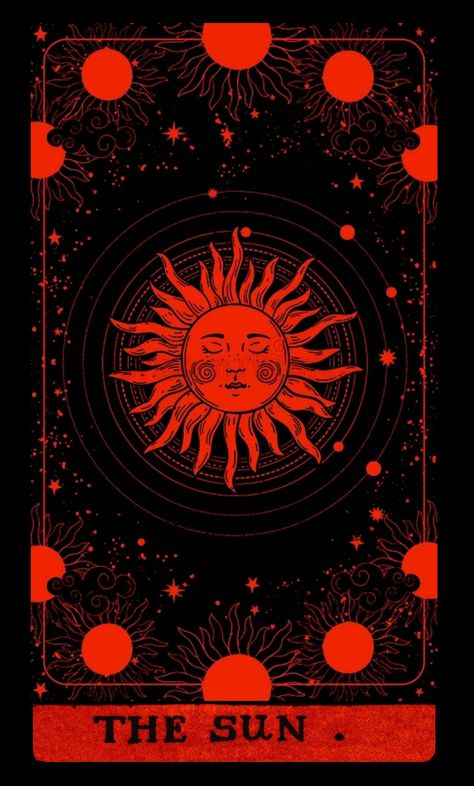 Rojo Aesthetic, Tarot The Sun, Galaxy Red, Occult Art, Tarot Art, Beautiful Pictures, The Sun, Sun, Red