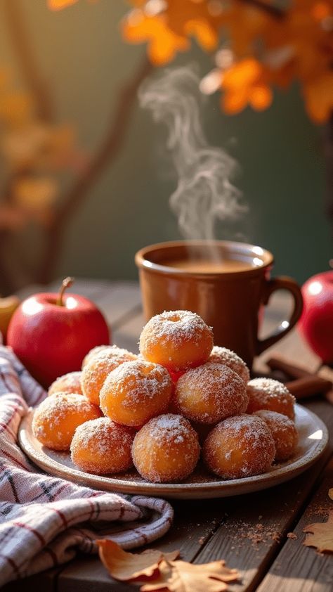 Apple Cider Donut Holes Sourdough Apple Cider Donut Recipe, Apple Cider Donut Holes, Cider Donuts Recipe, Apple Cider Donuts Recipe, Best Apple Cider, Apple Cider Donuts Baked, Brown Apple, Apple Cider Recipe, Creamy Pudding