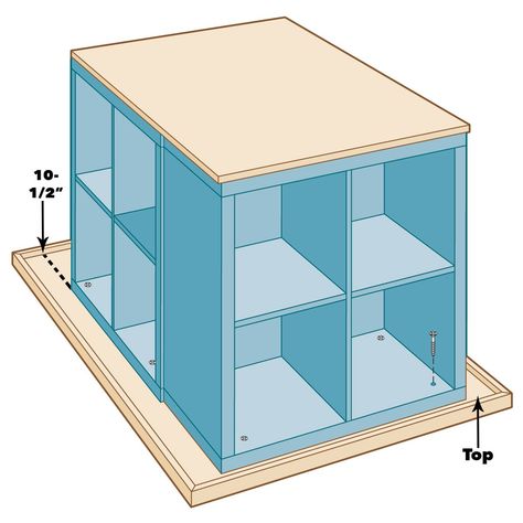 Ikea Kallax Hack Sewing Rooms, Cube Shelf Craft Table, Ikea Kallax Sewing Room Ikea Kallax Murphy Desk, Ikea Kallax On Casters, Ikea Kallax Sewing Table, Ikea Kallax Shelving, Craft Room Tables, Kallax Shelving Unit, Ikea Kallax Shelf