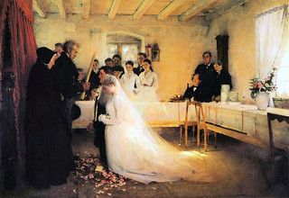 Pascal Dagnan-Bouveret "Blessing of the Young Couple befor… | Flickr Beaux Arts Architecture, Wedding Morning, Wassily Kandinsky Paintings, Wedding Painting, Beautiful Beach Wedding, John Henry, Art Ancien, Before Marriage, Young Couple