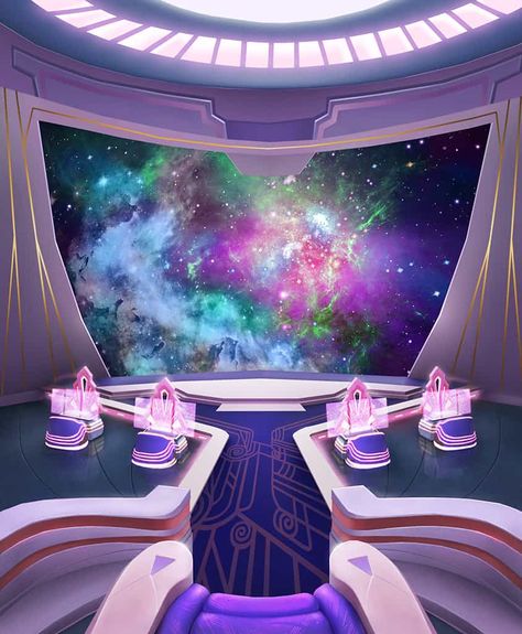 Cute Spaceship, Episode Interactive Backgrounds, Spaceship Interior, Anime Places, Episode Backgrounds, Photoshop Tutorial Photo Editing, Fantasy Background, Aesthetic Space, Futuristic Interior