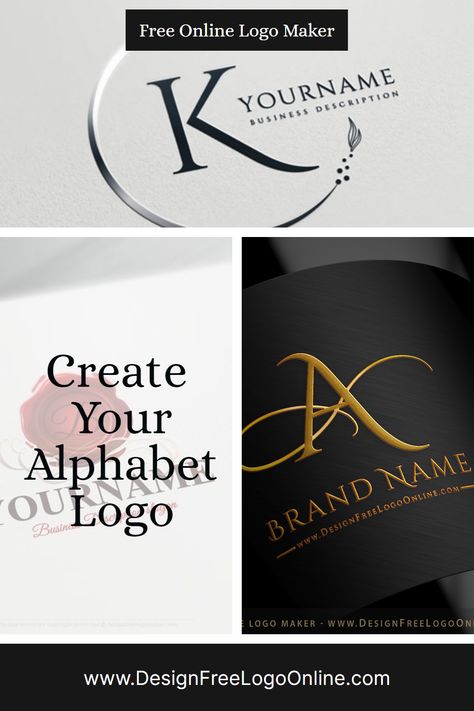 Crafting a custom design is very easy with the initials logo maker website. Create stylish branding online with just several easy steps using free logo design templates. Brand your business online without graphic design skills. Use the free online logo maker to create your own original logos in real time. Change texts, adjust colors and fonts and download your letters logo today. #logomaker #letterlogo #alphabetlogos #businesslogo ##logodesigner #logocreator #initiallogo #monogram Design A Logo Free, How To Create Your Own Logo, Logo Maker Free Templates, Free Logos Download, Jewelry Business Logo Design, Logo With Letters Initials, Create A Logo Free Graphic Design, Apps To Create Logos, Business Logos Ideas Graphics