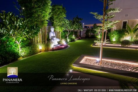 landscaping companies in dubai L Shaped Backyard, Pool Contractors, Outdoor Space Design, Luxury Garden, Beautiful Outdoor Spaces, Front Porch Decorating, Bungalow House, Landscaping Company, Bungalow House Design