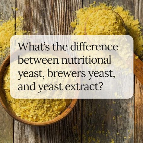 What's the difference between nutritional yeast, brewers yeast, and yeast extract? Brewers Yeast Recipes, Brewers Yeast Benefits, Nutritional Yeast Benefits, Scrolls Recipe, Bread Yeast, Bakers Yeast, Gluten Free Yeast Free, Nourishing Food, Brewers Yeast