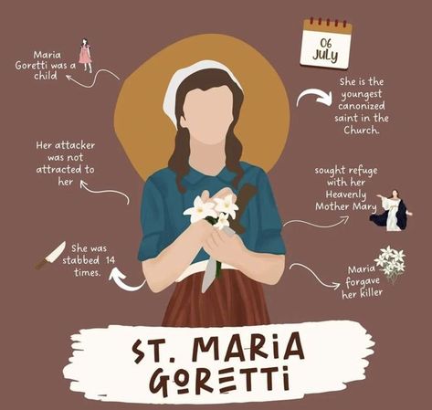 St Maria Goretti, Maria Goretti, St Maria, Saint Quotes Catholic, Christian Prints, Saint Quotes, Bible Lessons For Kids, Catholic Quotes, Bible Verses Quotes Inspirational