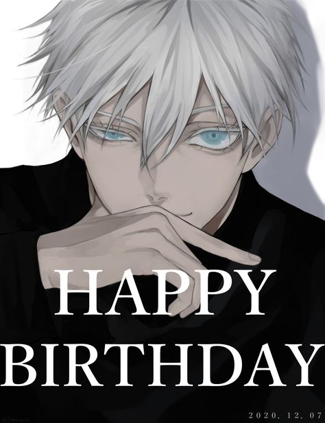 Gojo Birthday Cards, Jjk Birthday Cards, Happy Birthday Gojo Satoru, Gojo Happy Birthday, Jujutsu Kaisen Happy Birthday, Gojo Satoru Birthday, Gojo Birthday, 17 Birthday Cake, Happy Birthday 18th