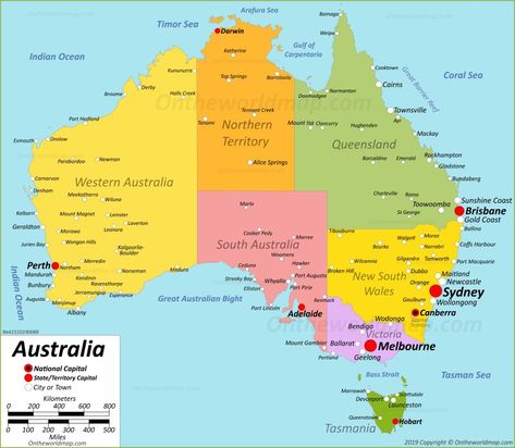 Large detailed map of Australia with cities and towns Western Australia Map, Facts About Australia, Time Zone Map, Desert Map, Great Barrier Reef Australia, Australia Wallpaper, Map Of Australia, Australian Maps, Town Names