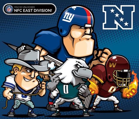 Nfl Cartoon, Nfl Divisions, Army Guys, Nfl Football Logos, Ny Giants Football, Nfl Funny, Gi Joe Characters, Nfl Art, Nfl Logos