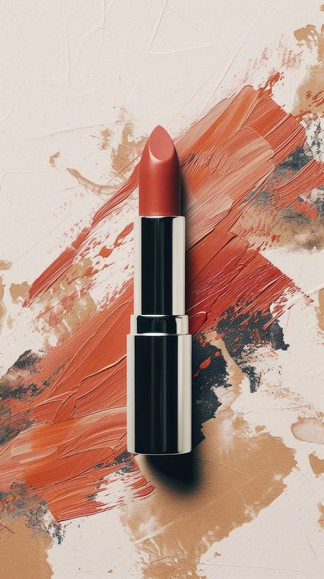 Lipstick with acrylic brush stroke overlay cosmetics glamour red. | free image by rawpixel.com / Sakarin Sukmanatham Lipstick Background, Acrylic Brushes, Abstract Background, Mobile Wallpaper, Free Image, Brush Strokes, Abstract Backgrounds, Still Life, Wallpapers