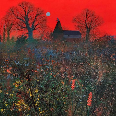 Evans Art, Paul Evans, Iconic Wallpaper, Abstract Flower Art, Red Sky, Traditional Landscape, Graphic Design Photography, Scary Art, Contemporary Landscape