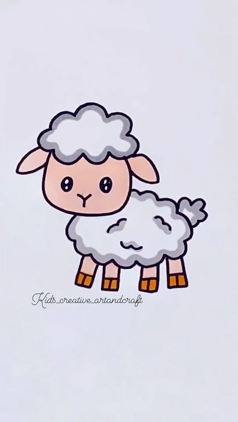 Creative Drawing for kids | How to draw a sheep #reels #draw #drawing #art | Instagram How To Draw A Sheep, Cute Sheep Drawing, Draw A Sheep, Sheep Drawing, A Sheep, January 27, Creative Drawing, Art Instagram, Draw Drawing