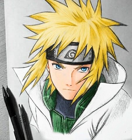 Minato Namikaze Sketch is Coloured by - Zed Walker How To Draw Minato Namikaze, Naruto Drawings Sasuke, Minato Namikaze Sketch, Naruto Colour Pencil Drawing, Minato Namikaze Drawing Pencil, Naruto Colour Drawing, Anime Colour Pencil Drawing Easy, Anime Colour Sketch, Minato Painting