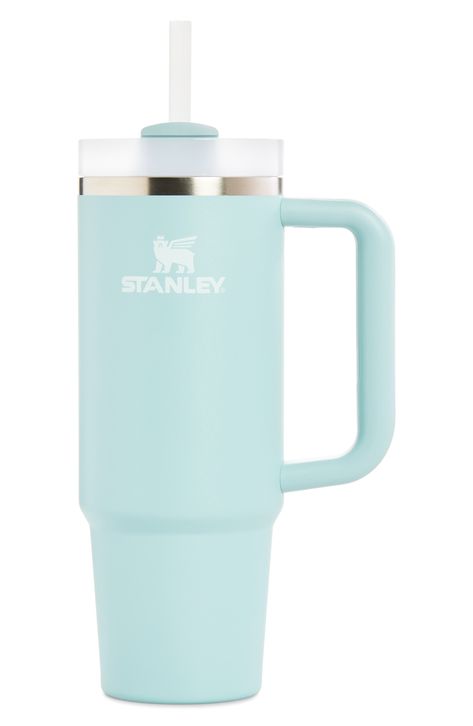 Meet The Stanley Quencher H2.0 FlowState™ Tumbler. With its 64-ounce capacity, double-wall vacuum insulation, and eco-friendly design, it's your perfect hydration companion. Whether you're at the gym, commuting, or on an adventure, this tumbler keeps your drinks cold and refreshing. Click now to elevate your hydration game! 🥤 Stanley Cup Seafoam, Preppy Stuff For Christmas List, Stanley Excessories, Flip Straw Stanley, Teal Stanley, Standly Cups, Cute Stanley Cups, Preppy Water Bottle, Water Bottles Aesthetic