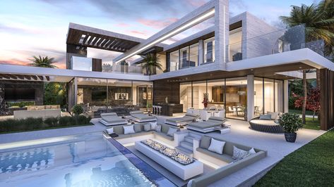 Villa Spectre, Spain | B8 Architecture and Design Studio Resort House, Modern Mansions, House With Pool, Luxury Modern Homes, Contemporary Villa, Dream Mansion, Modern Villa Design, Modern Villa, House Modern