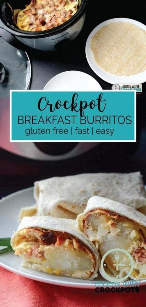 Crockpot Breakfast Tacos, Crockpot Breakfast Burritos, Burritos For A Crowd, Breakfast Burritos For A Crowd, Pre Made Camping Meals, Meals For Camping, Pre Made Meals, Breakfast Burritos Recipe, Breakfast For A Crowd