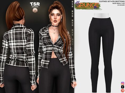 The Sims Resource - CLOTHES SET-478 (BOTTOM) BD1261 Sims 4 Cc Rocker Clothes, Sims 4 Cc Black Leggings, Flared Leggings Sims 4 Cc, Sims 4 Joggers, Sims 4 Black Leggings, Sims 4 Cc Leggings Tights, Sims 4 Cc Leggings, The Sims 4 Flared Pants, The Sims 4 Cc Resource Pants