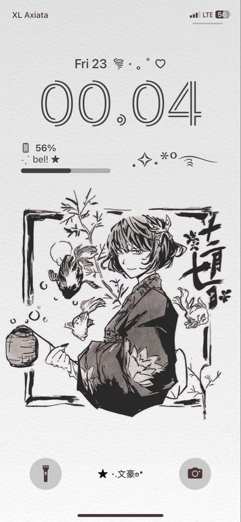 Phone Wallpaper Theme Ideas, Manga Ios 16 Wallpaper, Ios 16 Wallpaper Ideas Anime, Bsd Homescreen Ideas, Manga Phone Theme, Bsd Phone Layout, Phone Themes Ios 16, Yosano Butterfly, Anime Ios 16 Wallpaper